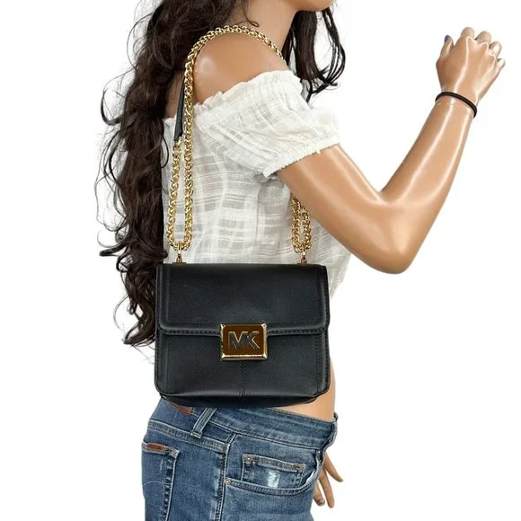 Michael Kors Sonia Small MINI Flap Shoulder Crossbody Bag Black